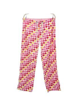 Victoria's Secret Pink Womens Large Pajama Pants I Only Sleep In Pink Hearts